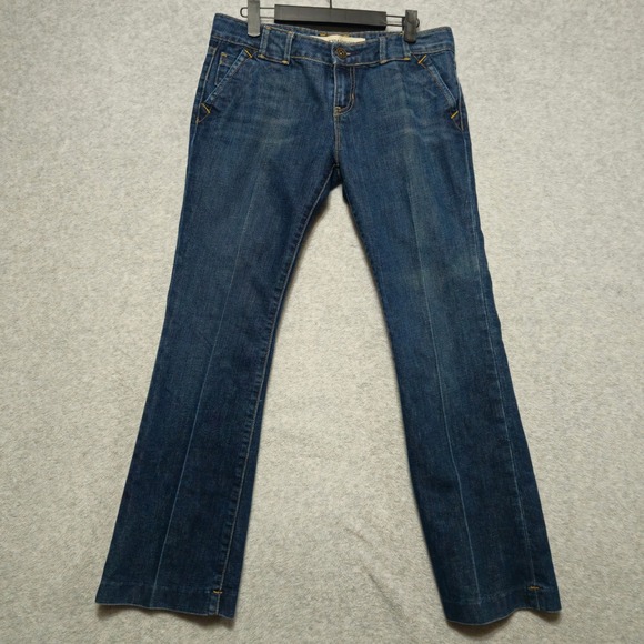 GAP Ultra Low Rise Flare Womens Size 6 Ankle Blue Denim Y2K Jeans 2000s Vintage - Picture 1 of 7
